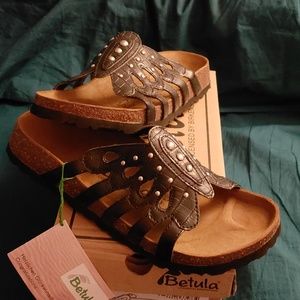 Birkenstock Betula Black Butterfly Sandals New NIB